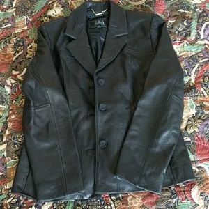 Button Down Leather Jacket